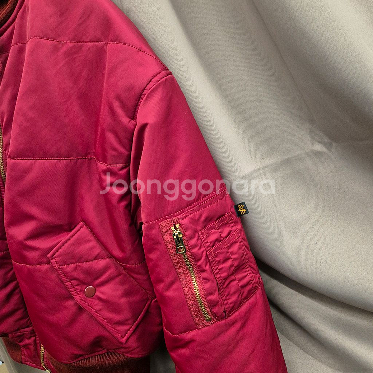 알파인더스트리 리버서블 후드 ma-1 봄버 점퍼 S--1