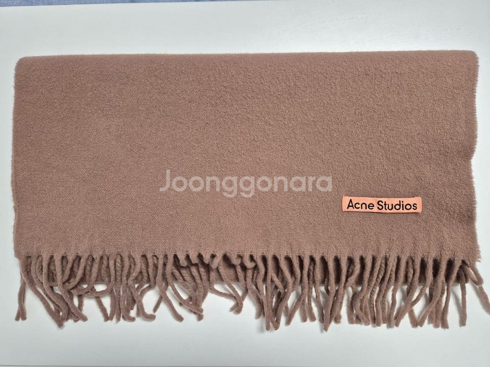 (1회시착) 아크네 스튜디오 캐나다 네로우 울 머플러 카라멜브라운 200x45cm--0