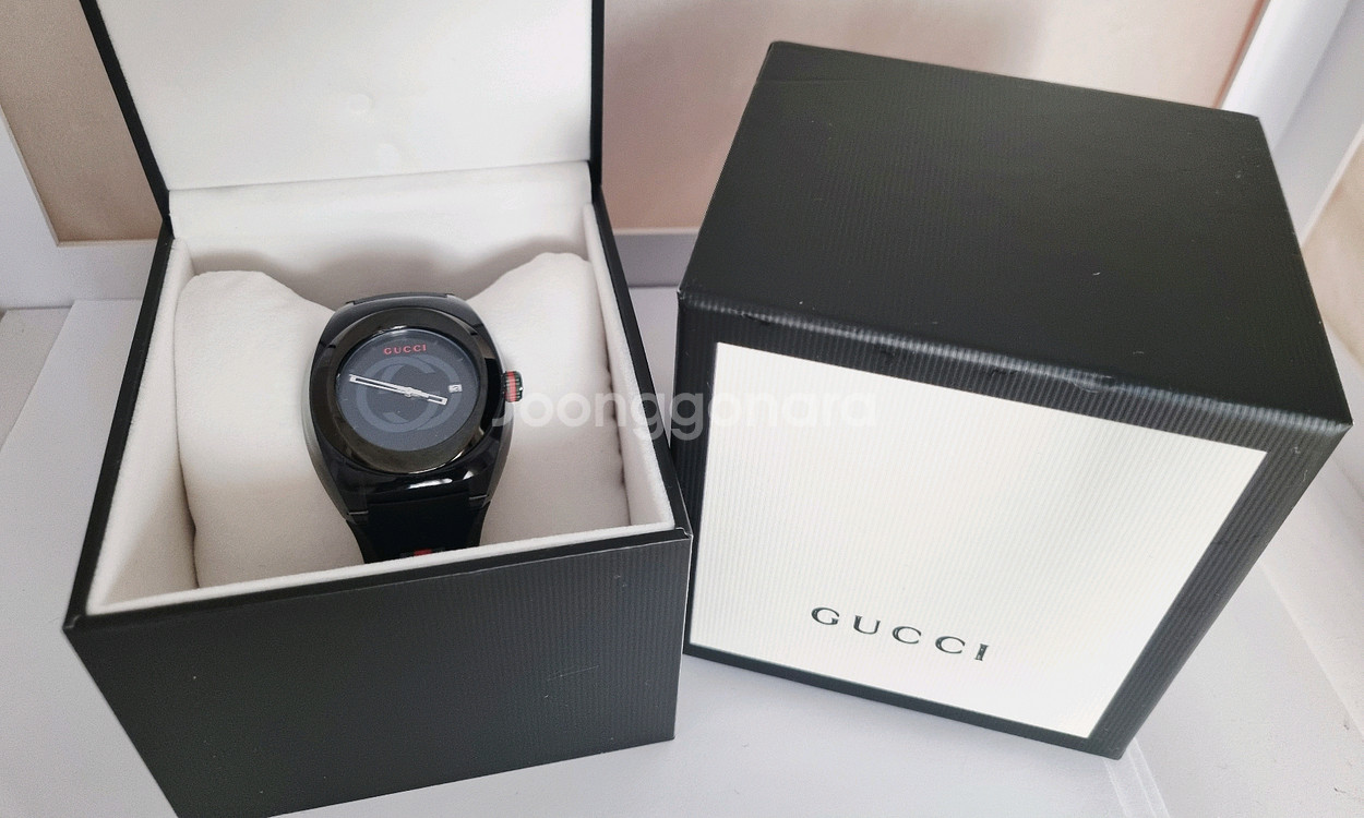 정품 구찌 씽크 남자시계--0