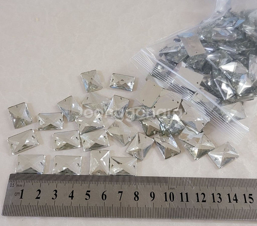 아크릴큐빅 사각 18미리 150개 일괄--0