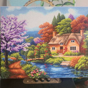 인테리어액자 보석십자수풍경액자 완성품 팝니다