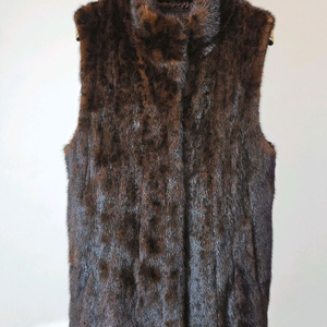 미사용급 제이밍크 브라운호피 풀스킨 밍크베스트