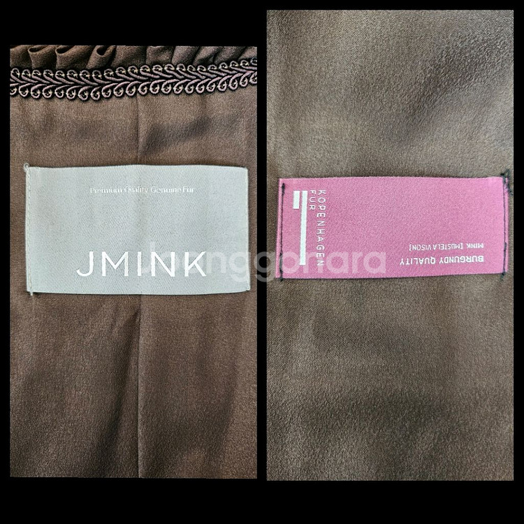 미사용급 제이밍크 브라운호피 풀스킨 밍크베스트--9
