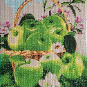 인테리어액자 보석십자수 사과액자 완성품 팝니다