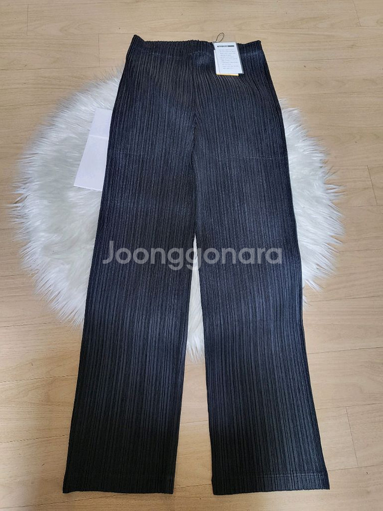 이세이미야케 플리츠플리즈 바지 시커바텀2 팬츠 블랙 5사이즈--4