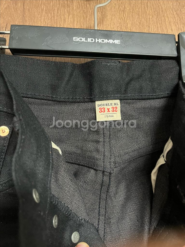 RRL 더블알엘 빈티지5포켓 블랙온블랙 33 블온블--3