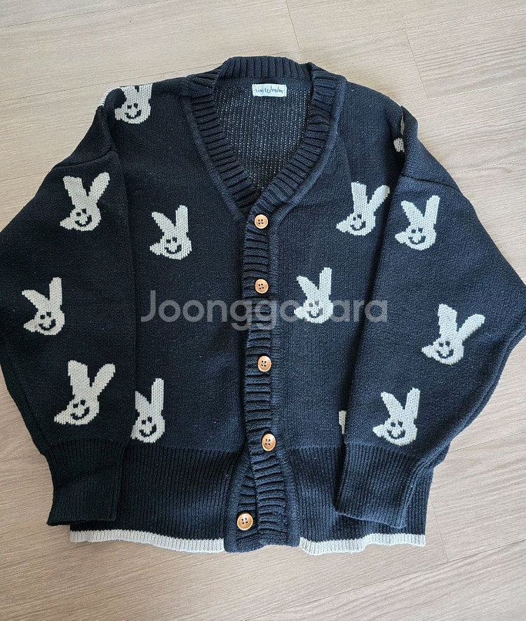 리미떼두두 토끼 패턴 가디건 L--0