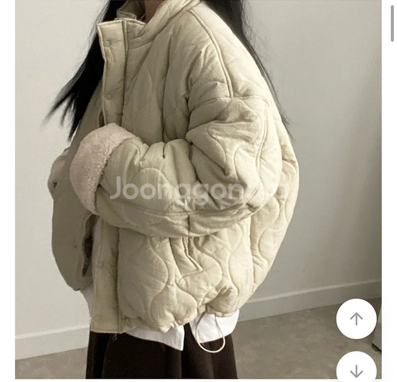 에이블리 남여공용 양털 뽀글이 오버핏 깔깔이 점퍼 (새상품))--0