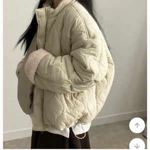 에이블리 남여공용 양털 뽀글이 오버핏 깔깔이 점퍼 (새상품))