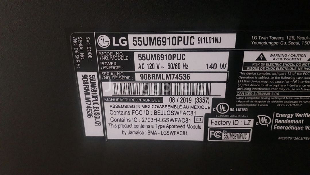 lg55인치 4k스마트 20년초 부품용..--3