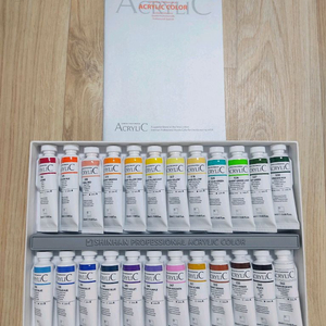 신한 전문가용 아크릴 물감 24색 + 아크릴 붓 세트 + 팔레트 + 그림판