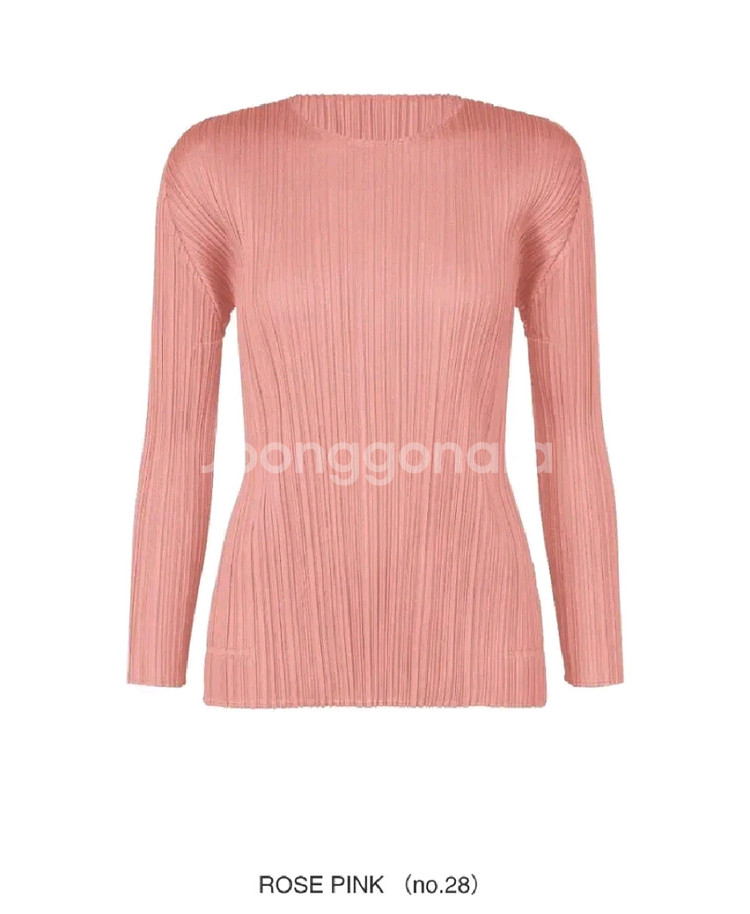 이세이미야케 플리츠플리즈 탑 9월 먼슬리 탑 로즈 핑크 3사이즈--0