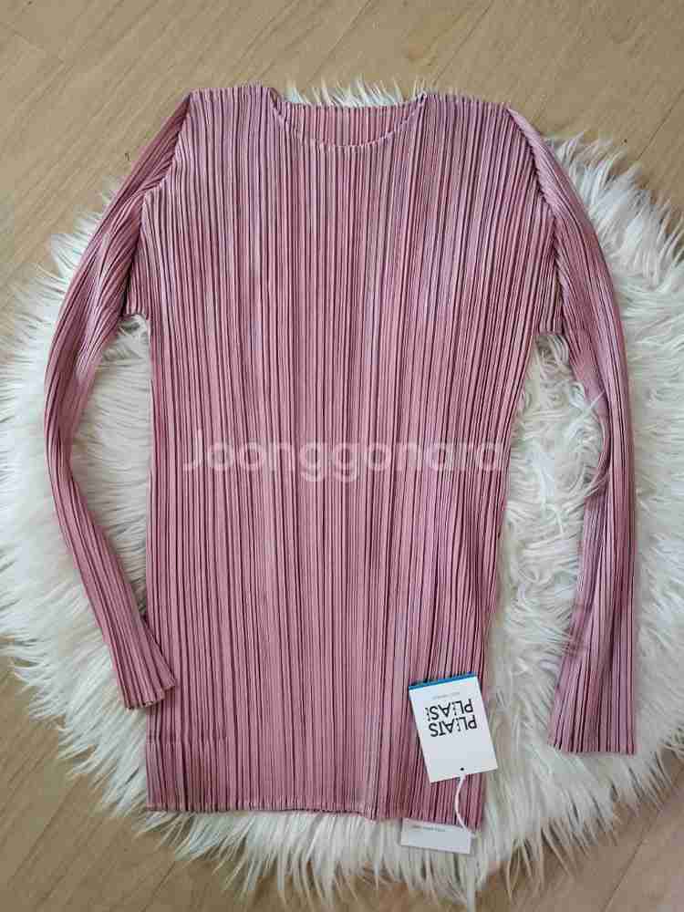 이세이미야케 플리츠플리즈 탑 9월 먼슬리 탑 로즈 핑크 3사이즈--1