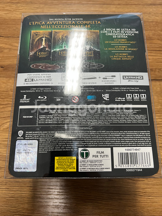 호빗 트릴로지 4k 블루레이 판매합니다.--3