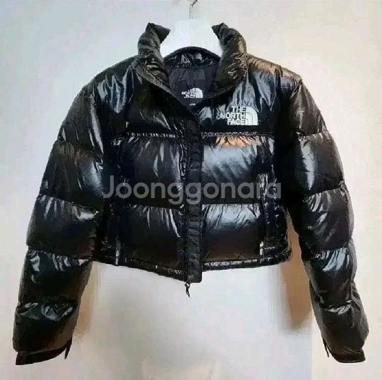 노스페이스 여성 눕시 구스다운 패딩 숏자켓 90M사이즈 새제품 블랙컬러--0