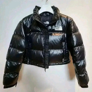 노스페이스 여성 눕시 구스다운 패딩 숏자켓 90M사이즈 새제품 블랙컬러
