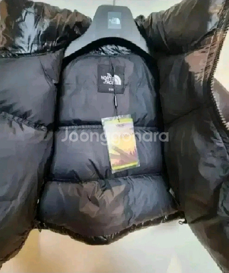 노스페이스 여성 눕시 구스다운 패딩 숏자켓 90M사이즈 새제품 블랙컬러--7