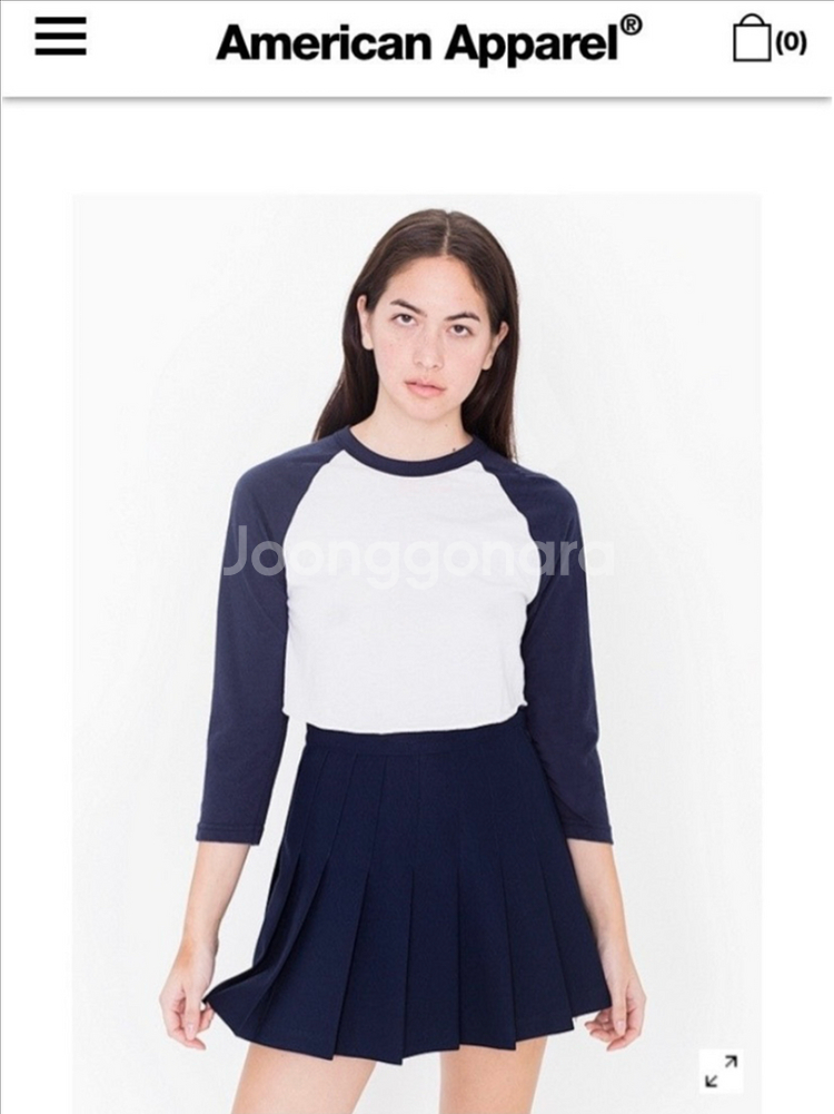 아메리칸어패럴 aa 테니스 스커트 블랙S--5