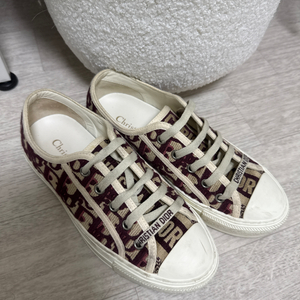 디올 오블리크 스니커즈 버건디 225