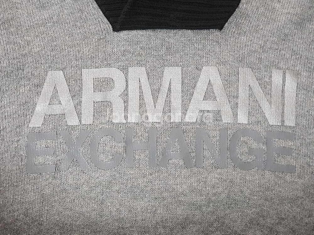 ARMANI EXCHANGE 아르마니 익스체인지 머플러카라 긴팔 면니트티--3