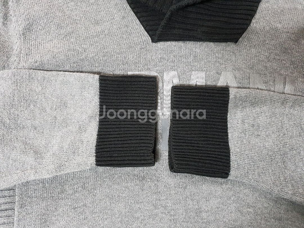 ARMANI EXCHANGE 아르마니 익스체인지 머플러카라 긴팔 면니트티--4