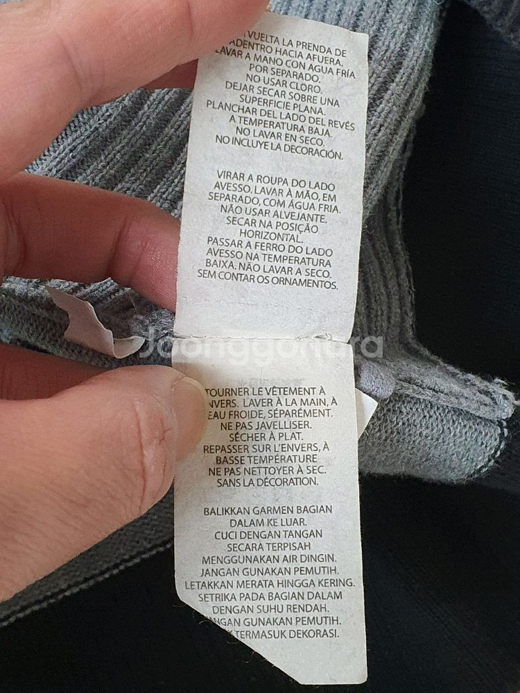 ARMANI EXCHANGE 아르마니 익스체인지 머플러카라 긴팔 면니트티--6