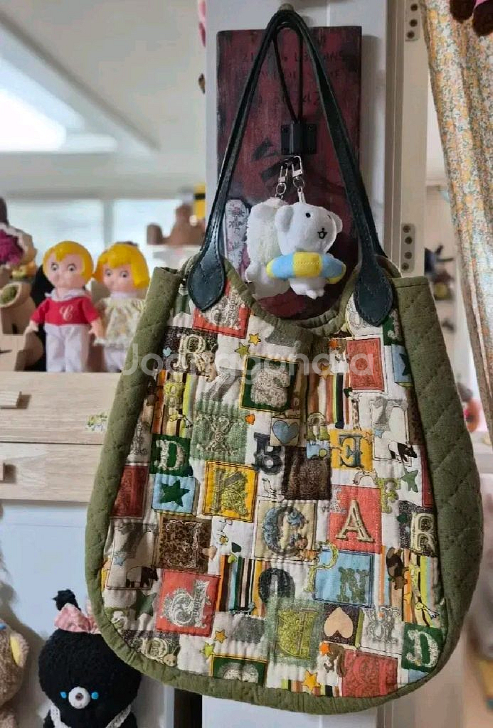 퀼팅 패턴 숄더백--0