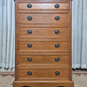 프랑스 빈티지 원목 6단 서랍장