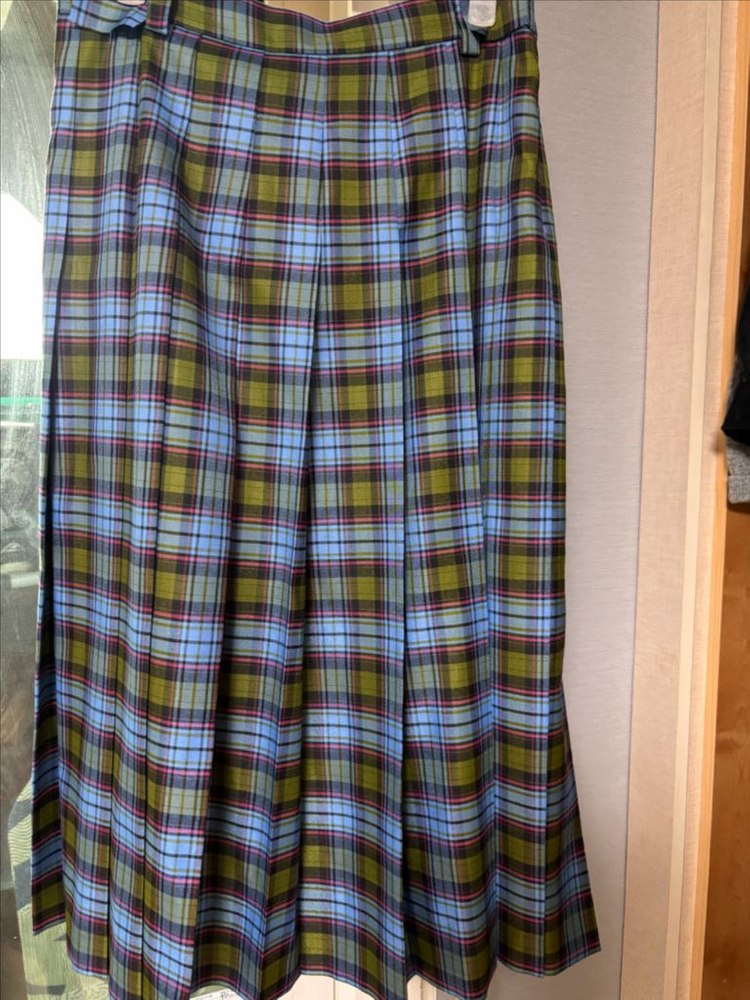 슈퍼라밤바 체크 패턴 치마--3