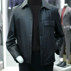 [미개봉 제품] 앤드지 프리미엄 이태리 수입 램 레더 양 가죽 자켓 블랙 95 M 사이즈