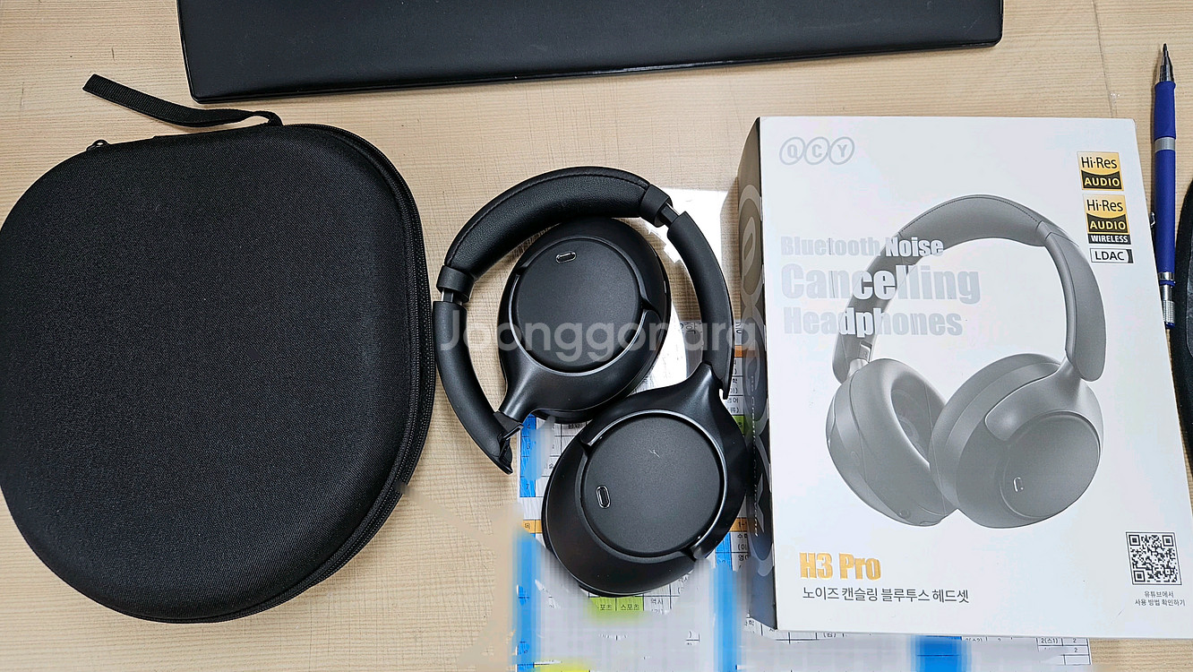 QCY H3 PRO 노이즈캔슬링 무선 헤드폰--1