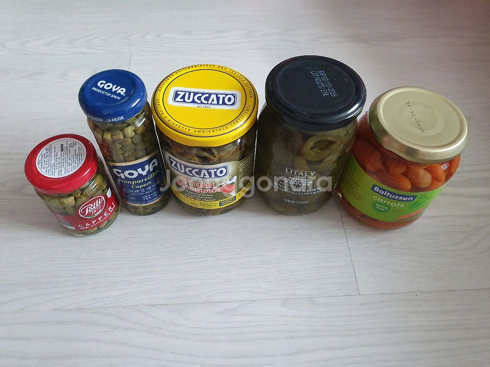 5종 일괄 캐럿 할라피뇨 케이퍼 후르츠 슬라이스--0