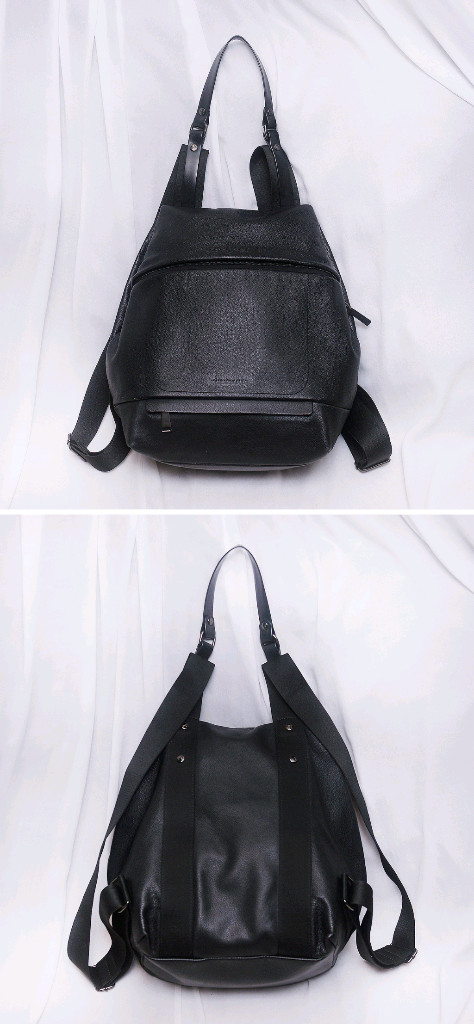 만다리나덕 사가도스 (SAC A DOS) 소프트 그레인 레더 백팩--2