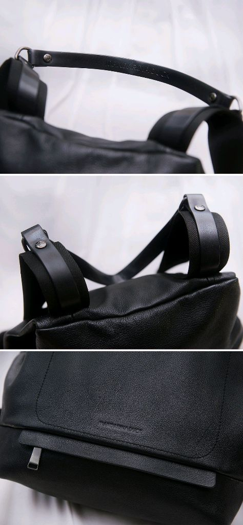 만다리나덕 사가도스 (SAC A DOS) 소프트 그레인 레더 백팩--5