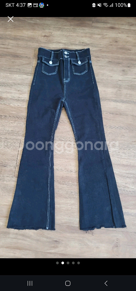 여성 플레어 데님 팬츠--5