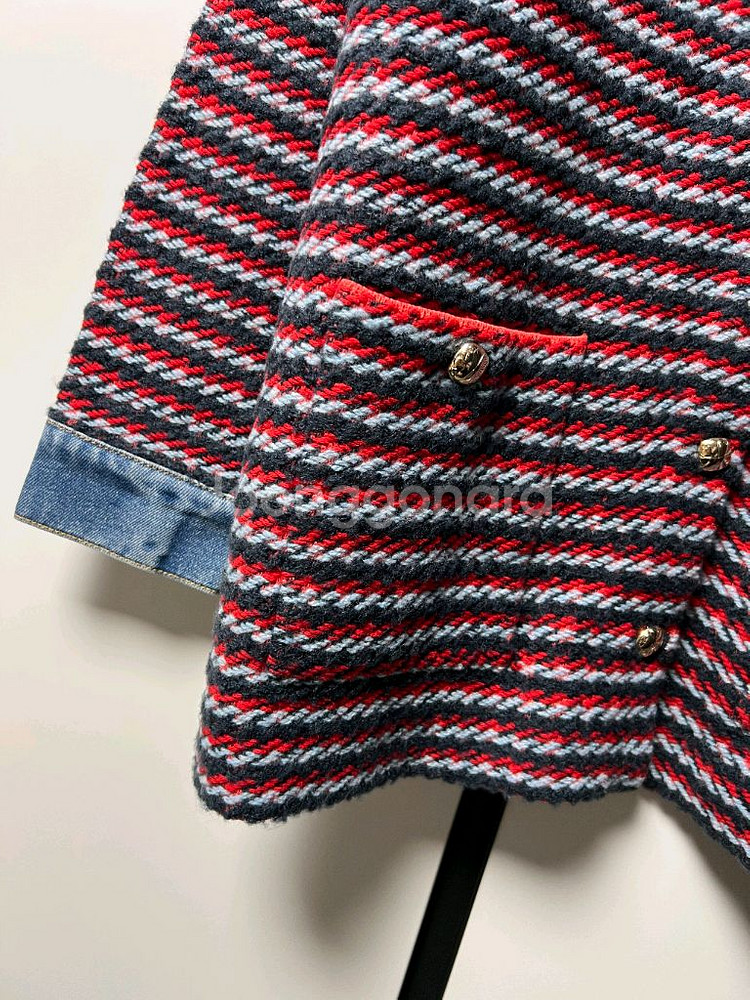 산드로 데님 니트 자켓--4