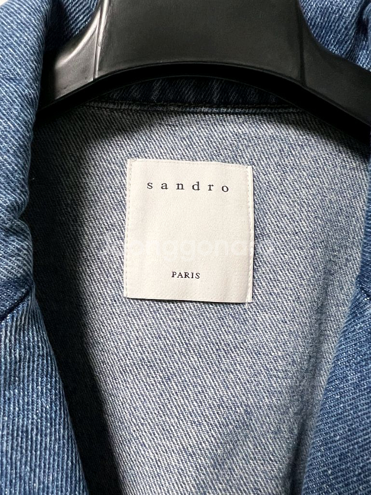 산드로 데님 니트 자켓--3