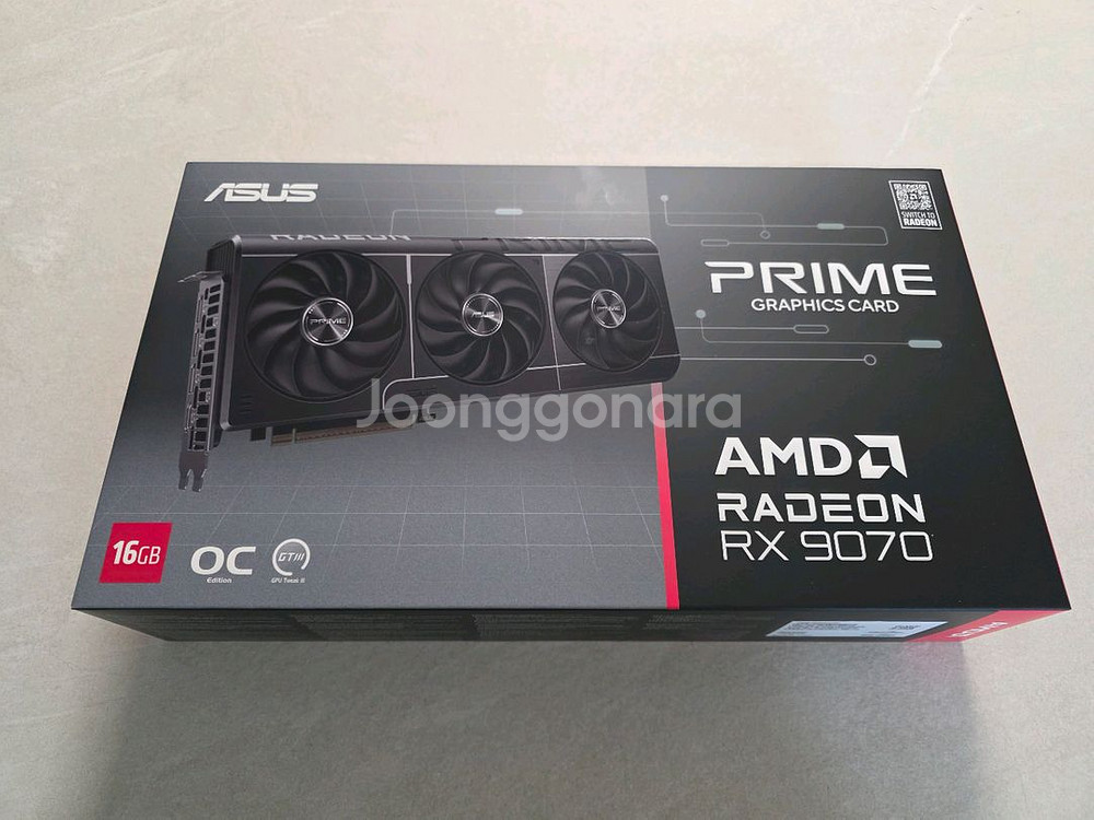 ASUS 라데온 RX 9070 OC 16GB 그래픽카드 미개봉--0