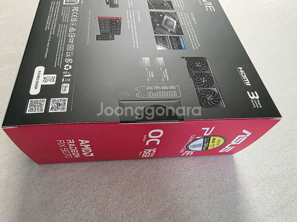 ASUS 라데온 RX 9070 OC 16GB 그래픽카드 미개봉--3