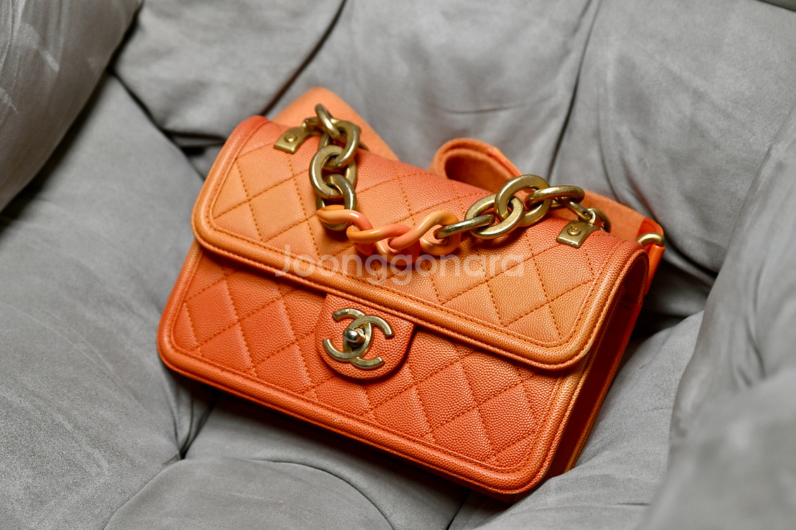 샤넬 캐비어 선셋 그라데이션 플랩백--0