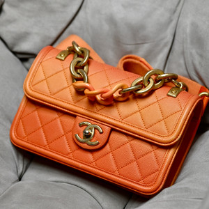 샤넬 캐비어 선셋 그라데이션 플랩백