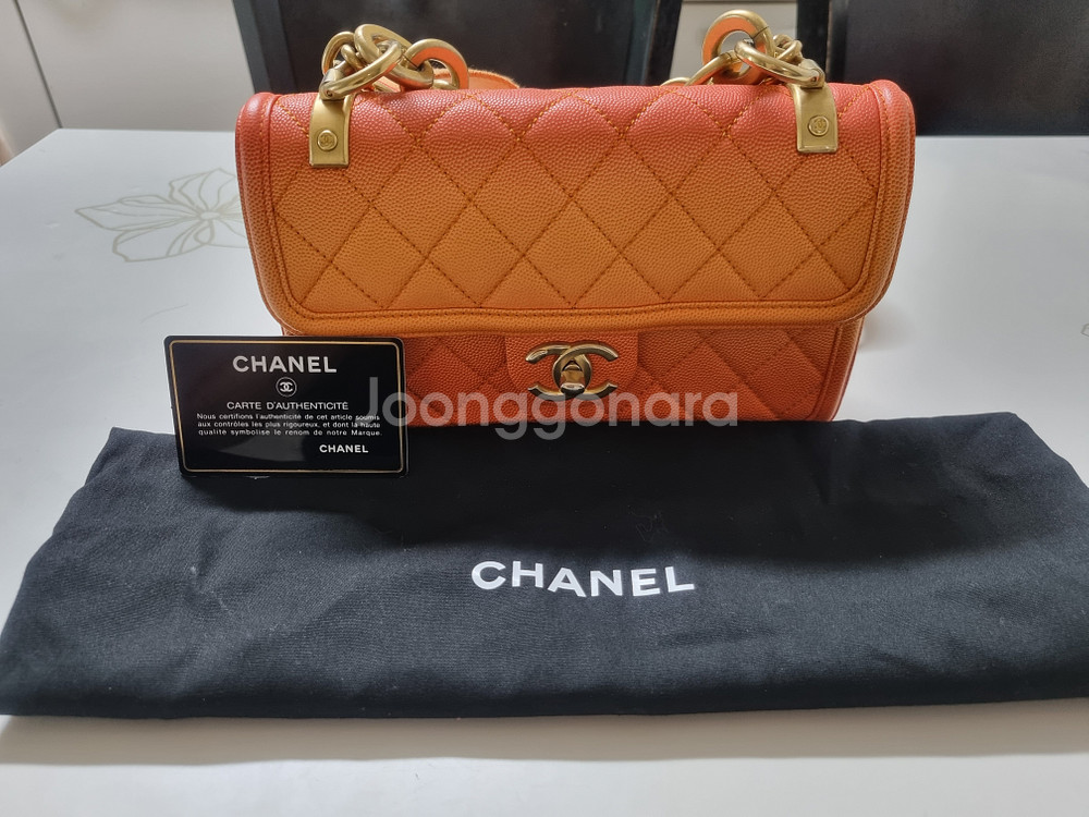 샤넬 캐비어 선셋 그라데이션 플랩백--4