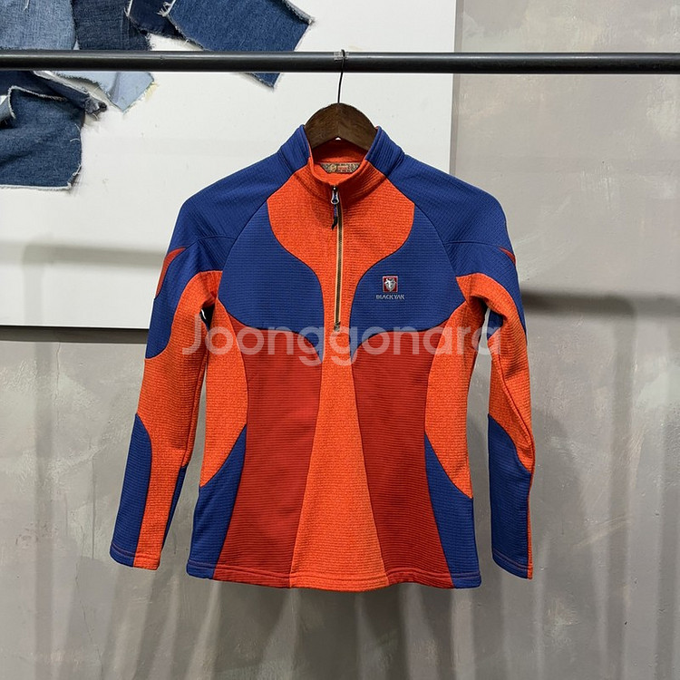 (90) 블랙야크 여성 등산 아웃도어 반집업 긴팔 티--0