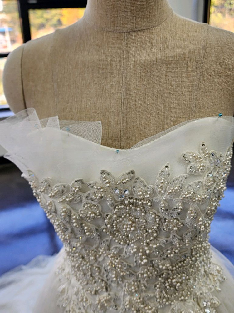 비즈폭탄 웨딩드레스--1