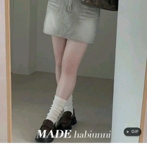 하비언니 빈티지워싱 H라인치마바지 미니스커트 새상품