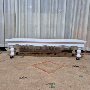 빈티지 이동식 화이트 벤치