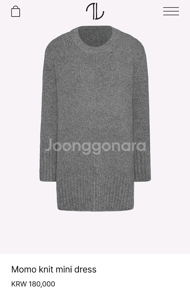 더로랑 모모 니트 드레스 원피스 바닐라 그레이--2