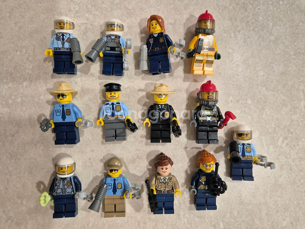 레고 경찰미피 & 소방관미피 일괄 판매--0