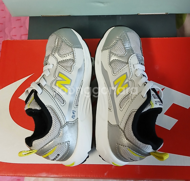 뉴발란스키즈 878 실버/옐로우 160 운동화--3