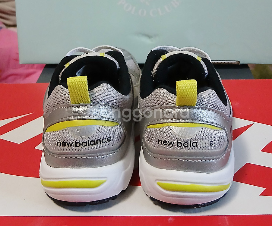 뉴발란스키즈 878 실버/옐로우 160 운동화--5